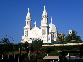 Low angle view of cathedral against clear sky