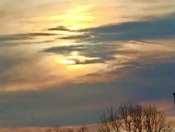 Scenic view of dramatic sky during sunset