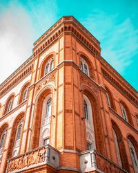 Low angle view of historic building against sky