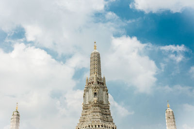 Low angle view of temple against sky