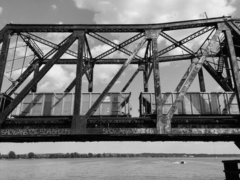 Low angle view of bridge against sky