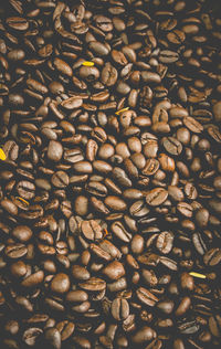 Full frame shot of roasted coffee beans