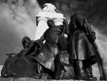 Low angle view of statue