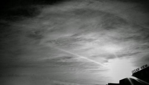 Low angle view of cloudy sky