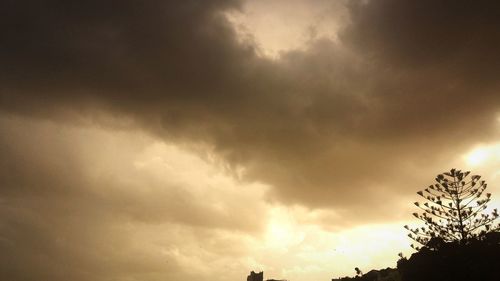 Low angle view of cloudy sky