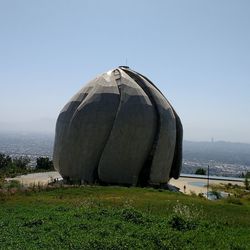 Scenic view of landscape against clear sky