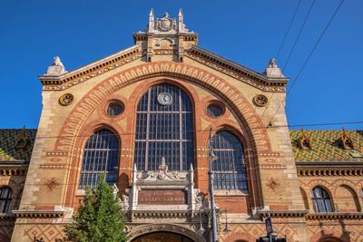 Budapest, hungary. old historical building of the central market in budapest, hungary, 