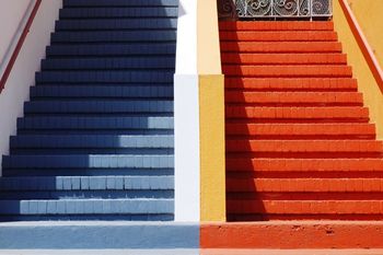 Low angle view of staircase on building