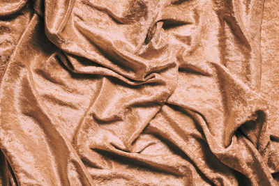 Full frame shot of golden textile
