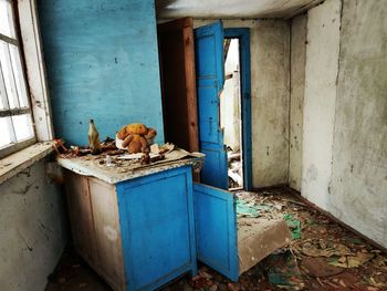 Interior of abandoned building