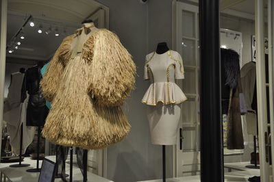 Rear view of people at store