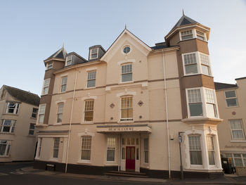 Low angle view of building against sky