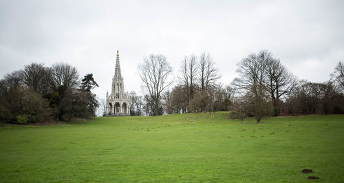 View of church with trees in background