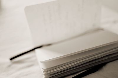 Close-up of books on book