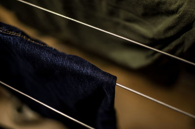 Close-up of black and fabric