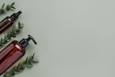 High angle view of pen on table against white background