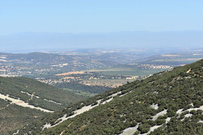 High angle view of landscape against sky