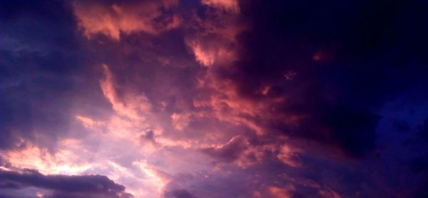 Low angle view of storm clouds in sky