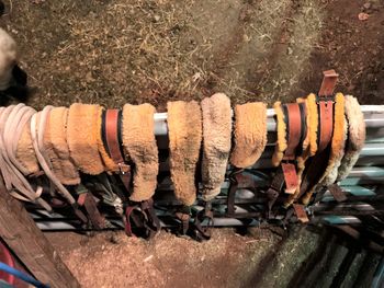 Close-up of stack of wood