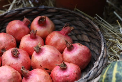 Close-up of fruits in basket