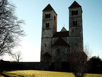 Low angle view of historic building against sky