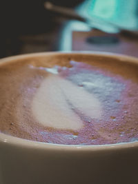 Close-up of coffee on table