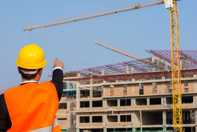 Man working at construction site