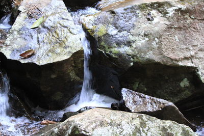 Scenic view of waterfall