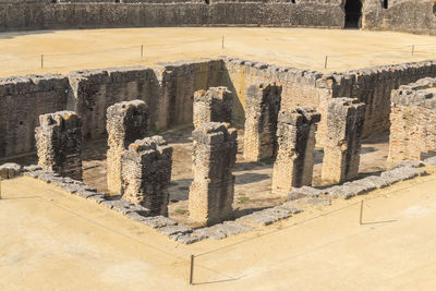 High angle view of old building