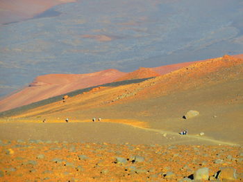 Scenic view of haleakala national park during sunset