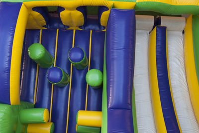 High angle view of bouncy castle