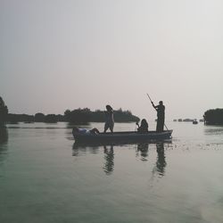 Boats in lake