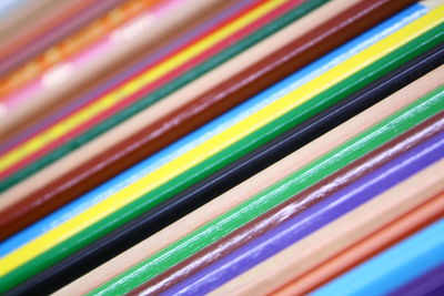 Full frame shot of colorful colored pencils