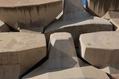 High angle view of concrete structure