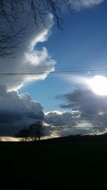 Scenic view of landscape against cloudy sky