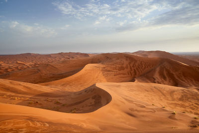 Scenic view of desert against sky