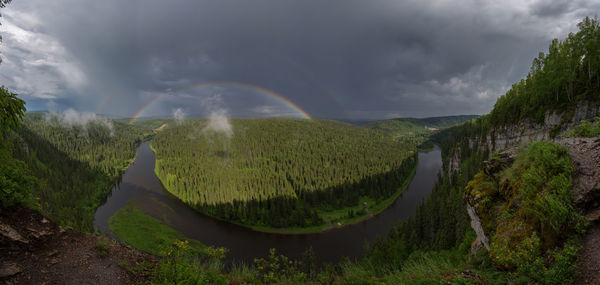 Panoramic view of landscape against sky