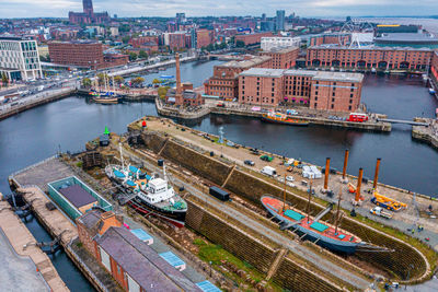 Edmund gardner ship in dry dock in liverpool, england