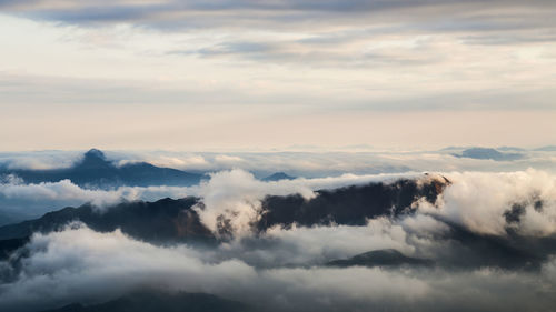 Aerial view of clouds in sky