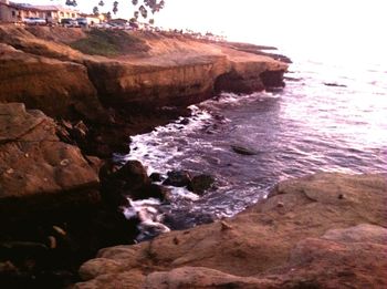 Rocks in sea