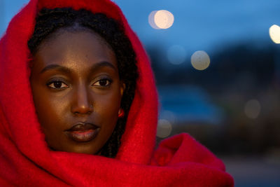 Portrait of young woman