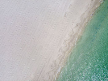 High angle view of beach