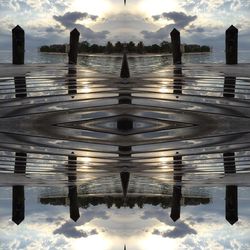 Reflection of clouds in water