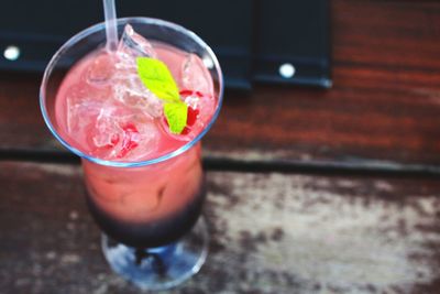 Close-up of drink on table