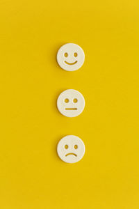 Directly above shot of dices on red background