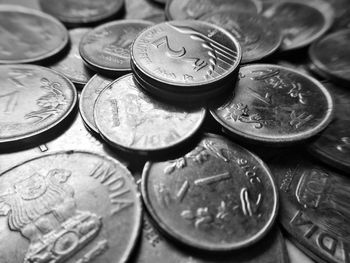 Close-up of coins