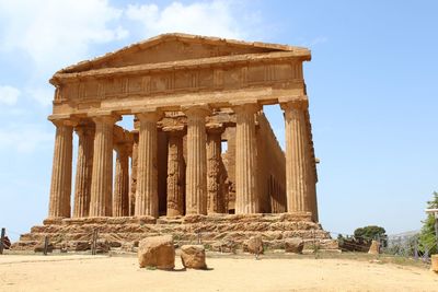 Old ruins of temple against sky