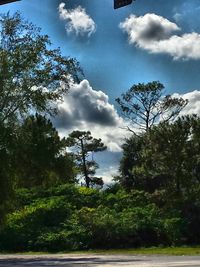 Scenic view of landscape against cloudy sky