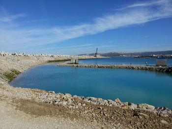 Port under construction tangier morocco