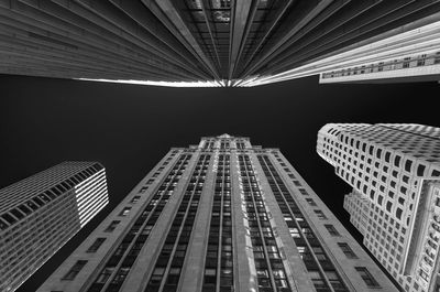 Low angle view of illuminated building